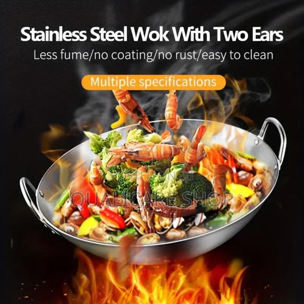 Stainless Steel 38cm Non Stick Wok · Photo 2