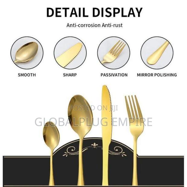 24 Pieces Gold Cutlery Set Elegant Dining in Style · Photo 3