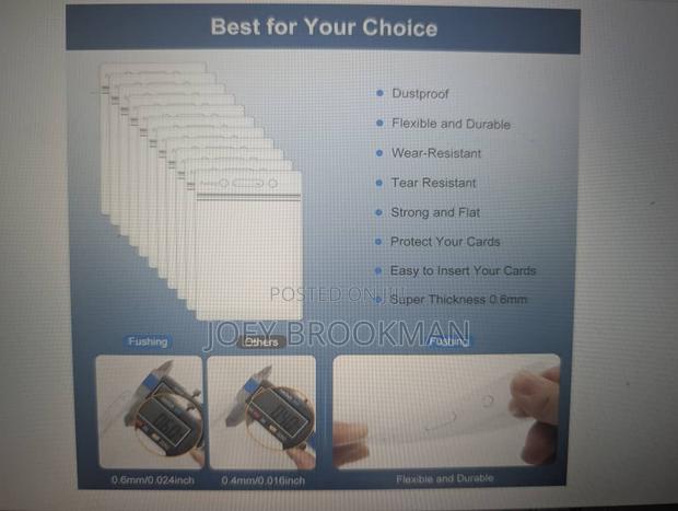 Fushing Pack Of 50 Clear Plastic Vertical Badge Holders, Name Tag · Photo 3