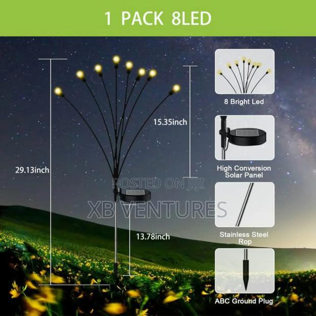 1 Pack 8 Solar Garden Decorations Lights, Firefly Lights · Photo 3