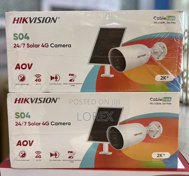 Hikvision Solar 4g Sim Camera 24/7 Color 2 Way Audio Ds-2cfs04/4g · Photo 1