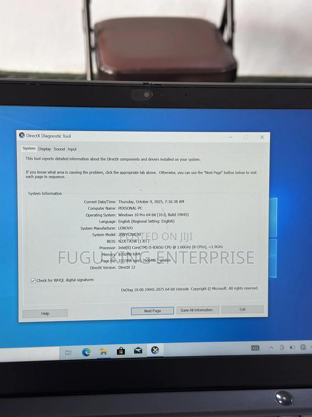New Laptop Lenovo Thinkpad T490s 8GB Intel Core I5 SSD 256GB · Photo 5