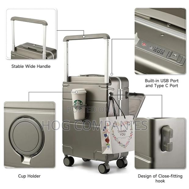 Anti-Theft Airline Approved Carry on Luggage Travel Usb Suitcase · Photo 5
