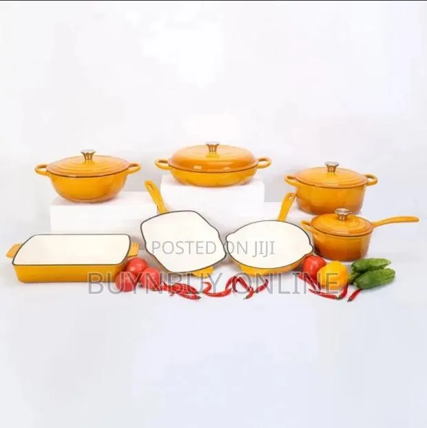 7 Piece Colorful Enamel Cast Iron Cookware Sets · Photo 1
