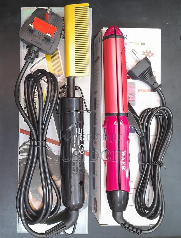 Hot Comb + Straightener With Curler Package. · Photo 1