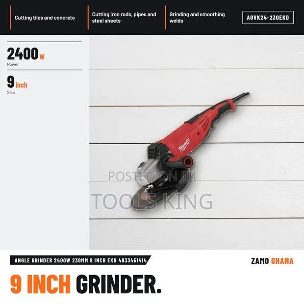 Angle Grinder 2400W 230Mm 9 Inch Ekd - AGVK24-230EKD · Photo 1