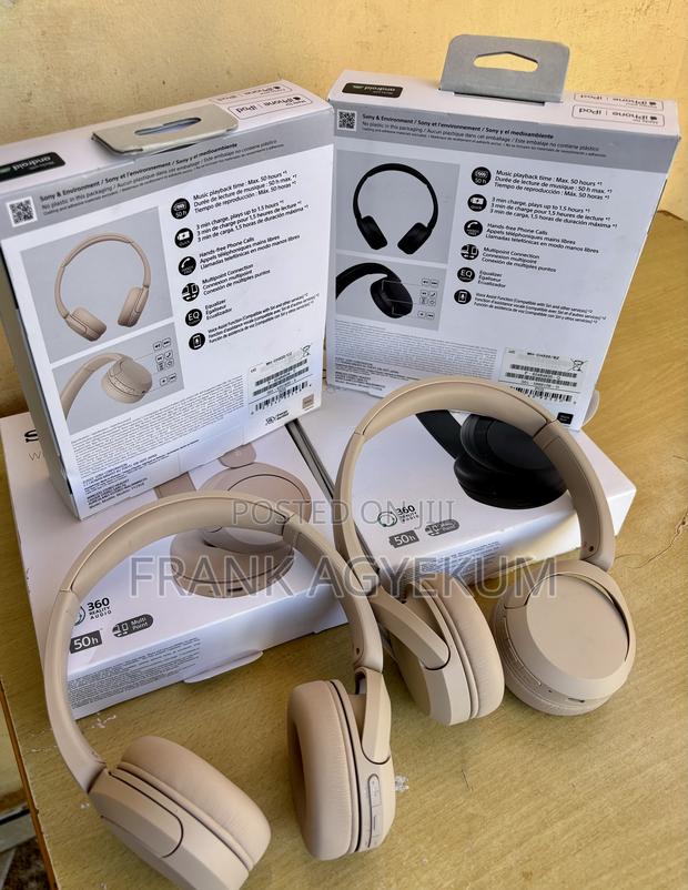 Sony Wh- Ch520 Wireless on-Ear Headphones – Black · Photo 1