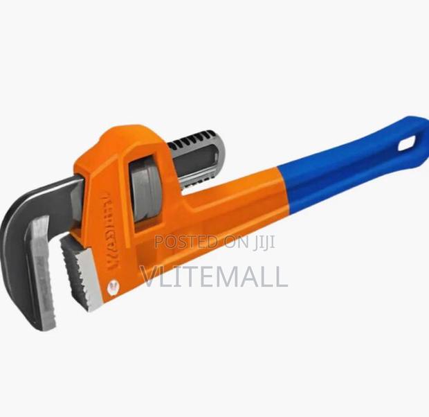 Wadfow 8" Pipe Wrench With Cr-v Jaw - Wpw8108 · Photo 1