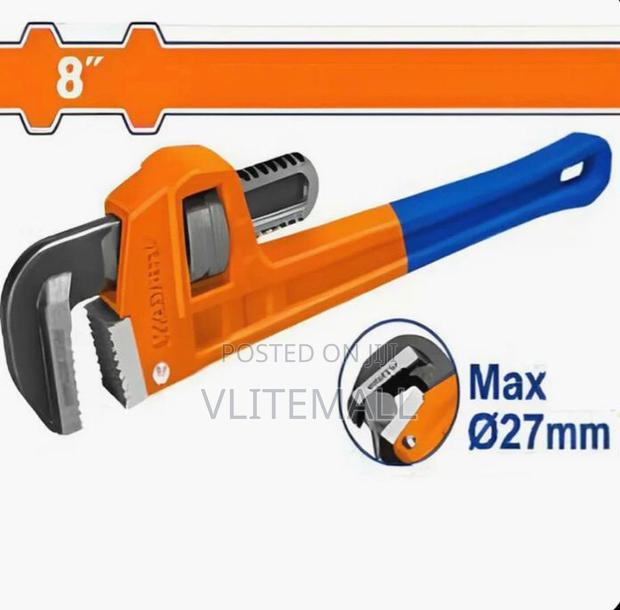 Wadfow 8" Pipe Wrench With Cr-v Jaw - Wpw8108 · Photo 4