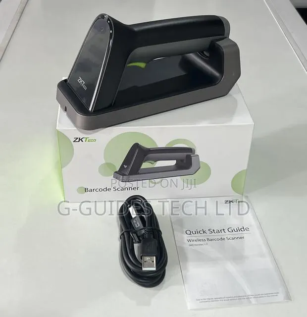 Zkteco 1d/2d Wireless Barcode and Qr Code Scanner With Base ZKB-203s · Photo 1