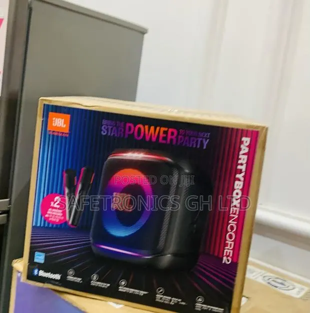 Recommend Black (Encore 2) JBL Partybox Speaker With 2 Mics · Photo 1