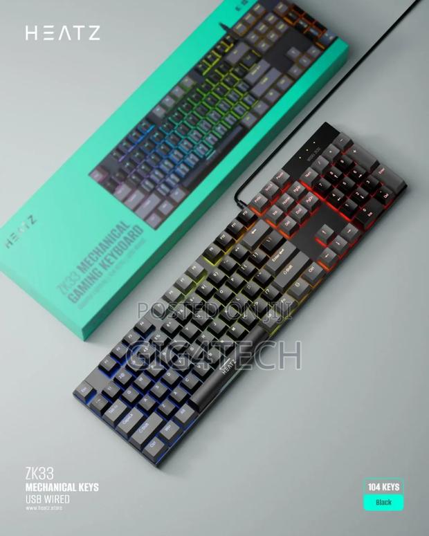Heatz Zk33 RGB Mechanical Gaming Keyboard Usb Wired 104 Keys · Photo 1