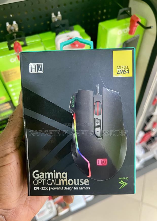 Heatz RGB Backlight Gaming Wired USB Mouse Zm54, 4 Levels of 3200 Dpi · Photo 1