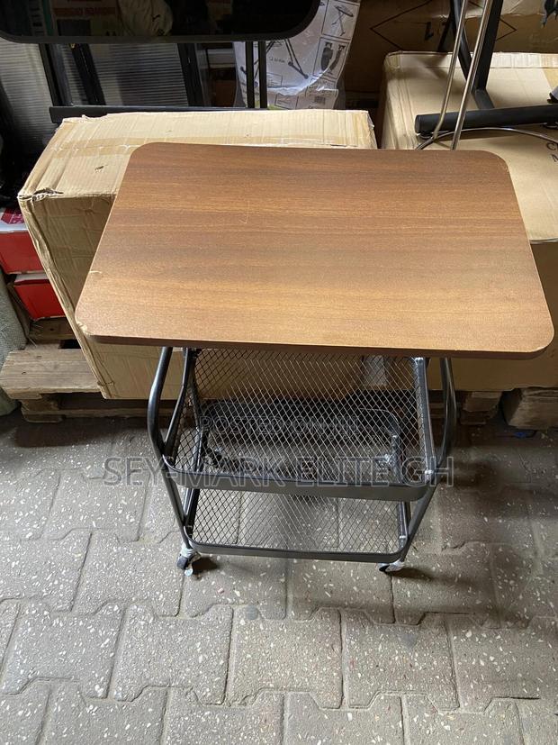 3 Tier Multipurpose Metal Basket With Wooden Top · Photo 2