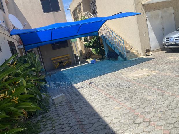 Traditional Color Blue Carport · Photo 3