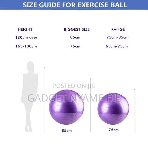 Gym / Yoga / Pregnancy Ball (55cm-100cm) + Free Foot Pump · Photo 2