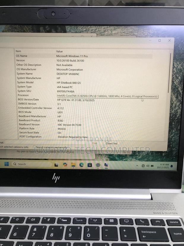 Laptop HP EliteBook 840 G5 8GB Intel Core I5 SSD 128GB · Photo 6
