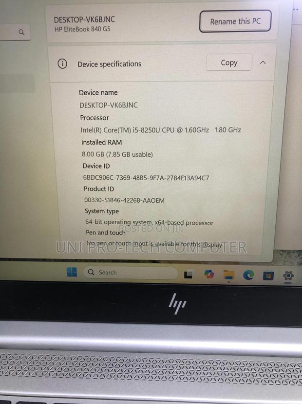 Laptop HP EliteBook 840 G5 8GB Intel Core I5 SSD 128GB · Photo 4