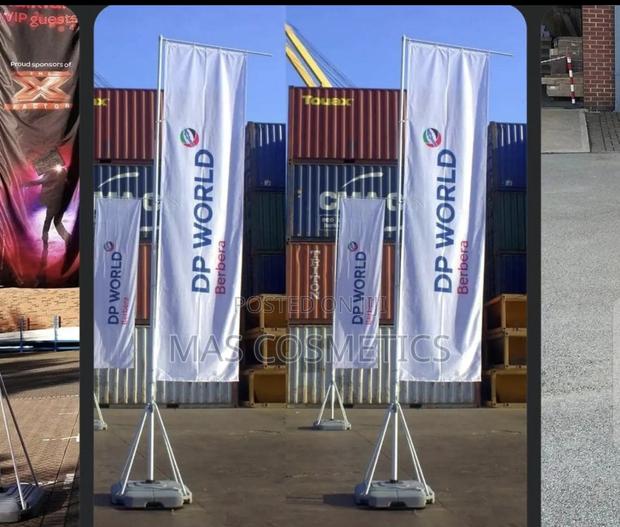 Telescopic Flag With Stand - Brand New