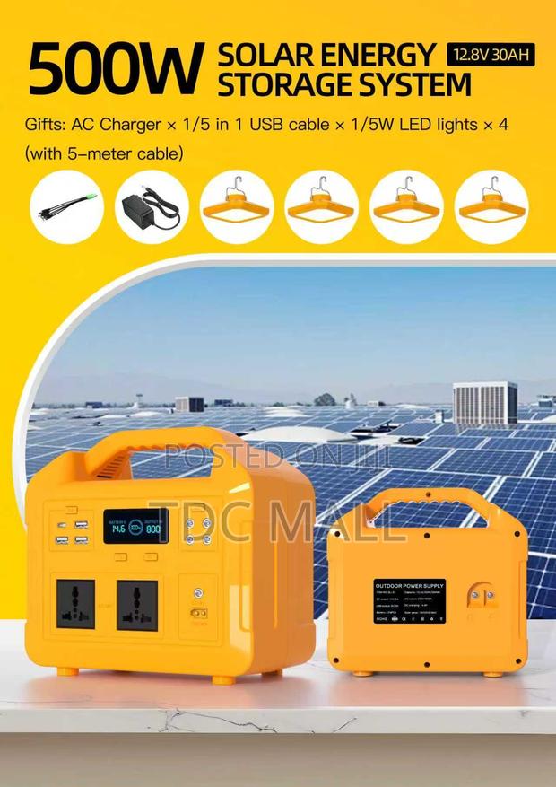 Rechargeable Solar Generator 500watts + Solar Panel · Photo 1