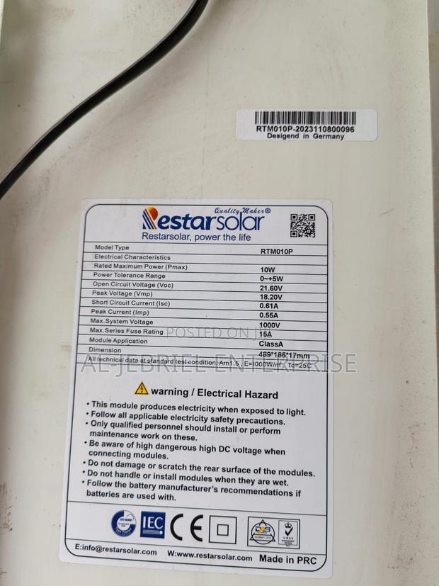 Solar Panel 10 Watts · Photo 2