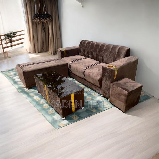 Brown New Luxury 3 in One Set Sofa · Photo 1