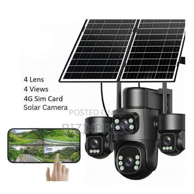 4 Lens 4 Videos 4g Solar Security Camera · Photo 1