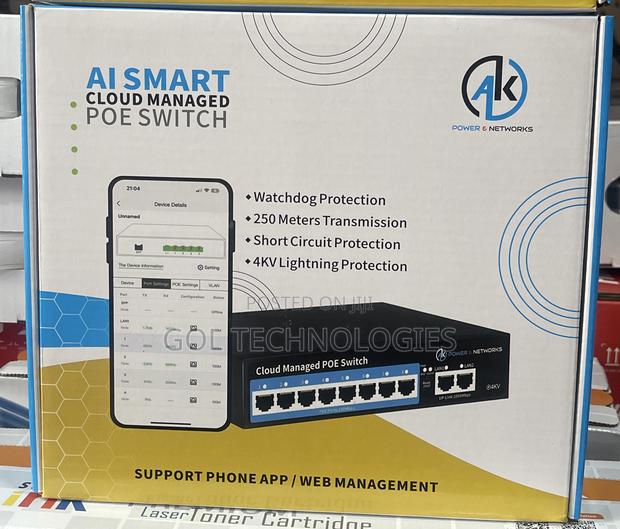 8 Port Poe Switch Ai Smart Cloud Managed Poe Switch 250 Meters Transmi · Photo 2