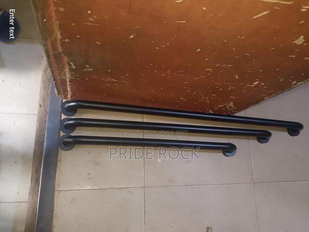 Towel Bar, Grab Bar, Black And Stainless, Chrome · Photo 1