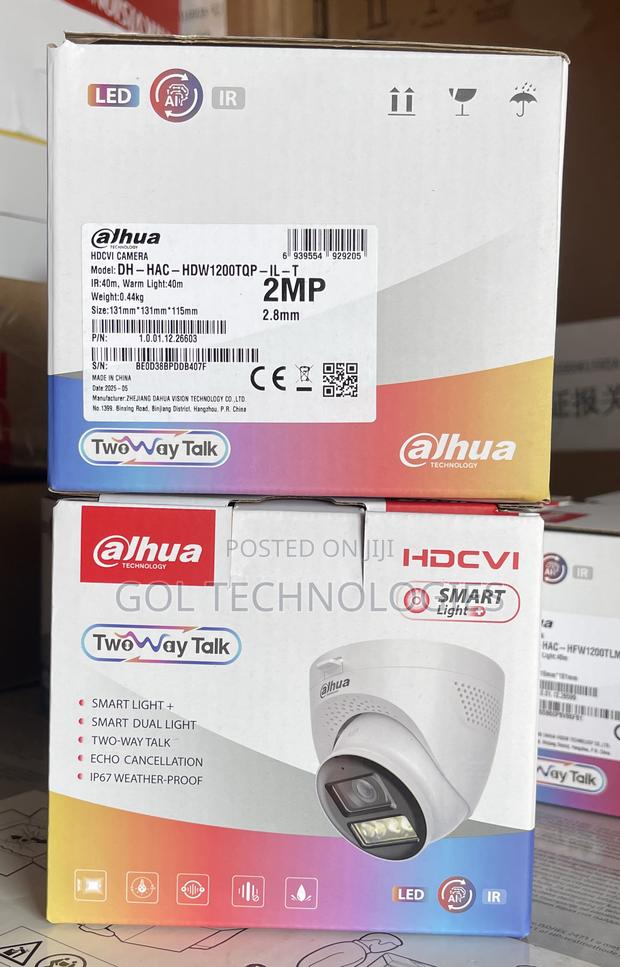 Dahua 2 Way Audio Camera With Smart Light Dh - Hac -Hdw1200tqp - Il -T · Photo 1