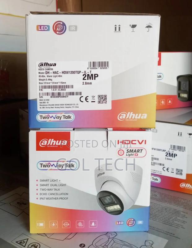 Dahua 2 Way Audio Camera With Smart Light Dh-Hac-Hdw1200tqp-Il-T Dome · Photo 1