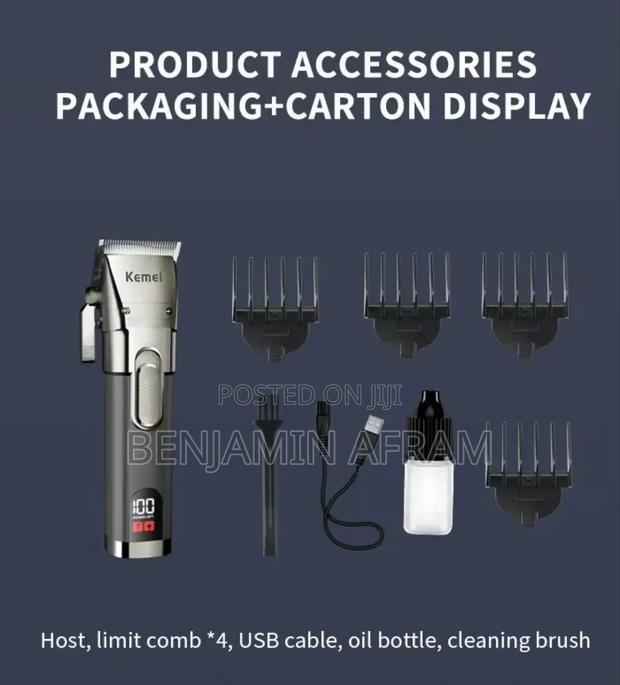 Kemei Rechargeable Cordless Hair Clippers Km-1896 · Photo 5