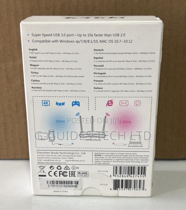 Tenda Ac1300 Usb Wireless Adapter Dual-Band U12 · Photo 2