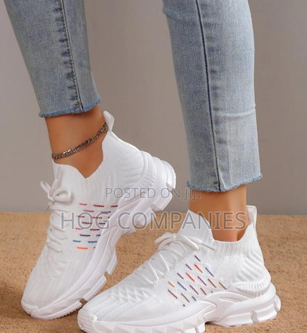Ladies Lace-Up Striped Sports Shoes - Fast Delivery in 2 Hours · Photo 2
