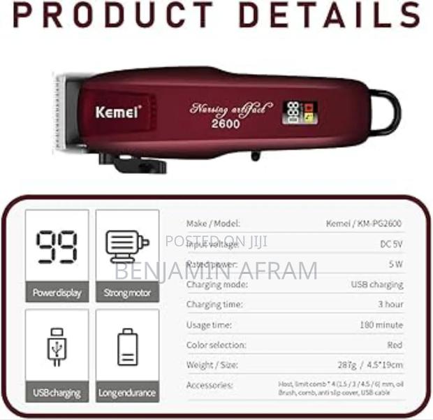 Wireless Barbering Machine Pg2600 · Photo 3