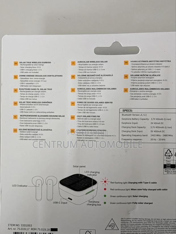 Solar Wireless Earbuds · Photo 3