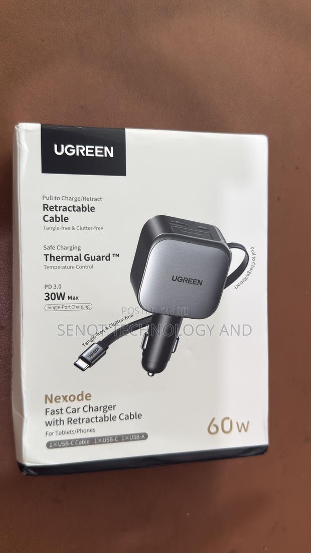 Retractable Car Charger (60watts) · Photo 2