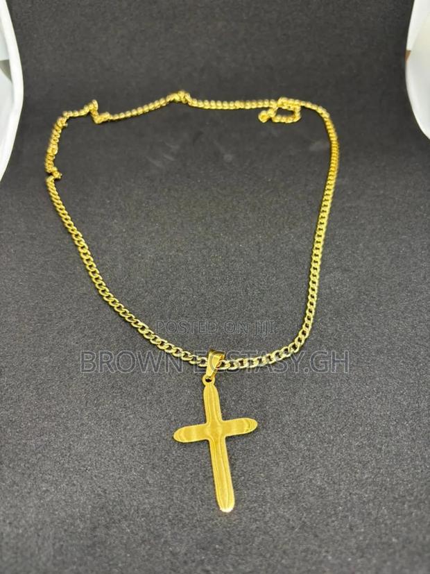 Glossy Cross Necklace ( Available in Silver or Gold) · Photo 1