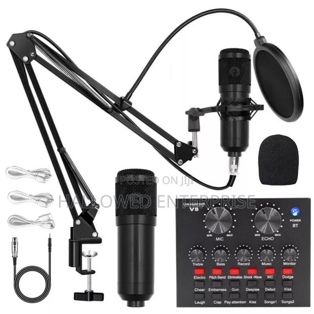 Bm800+V8 Live Broadcast Condenser Microphone for Streaming Tik Tok Etc · Photo 1