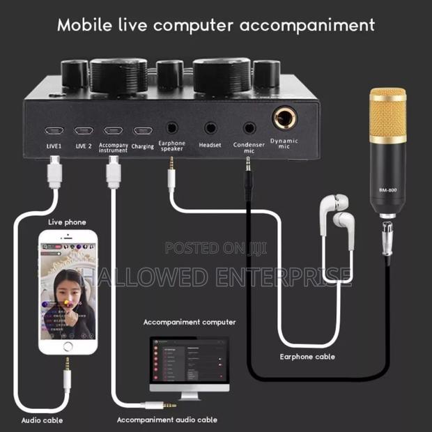 Bm800+V8 Live Broadcast Condenser Microphone for Streaming Tik Tok Etc · Photo 3