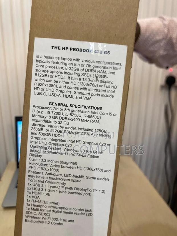 Laptop HP ProBook 430 G5 8GB Intel Core I5 SSD 256GB · Photo 6