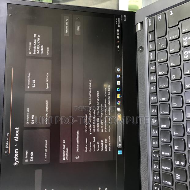 Laptop Lenovo ThinkPad T490s 16GB Intel Core i5 SSD 256GB · Photo 1