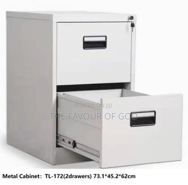 Solid 2 Drawer Metal Cabinet · Photo 1