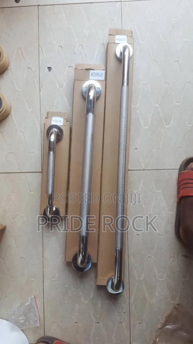Towel Bar, Grab Bar, Black And Stainless, Chrome · Photo 4
