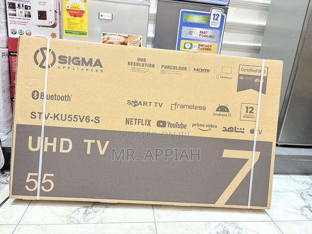 High Quality Sigma 55 Inch Uhd Smart Android Television(Black) · Photo 2