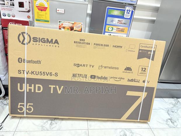 High Quality Sigma 55 Inch Uhd Smart Android Television(Black) · Photo 1