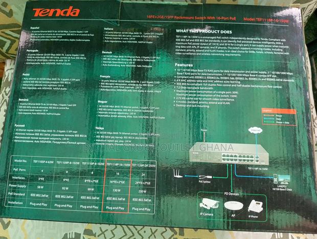 Tenda 16 Port Poe Switch · Photo 2