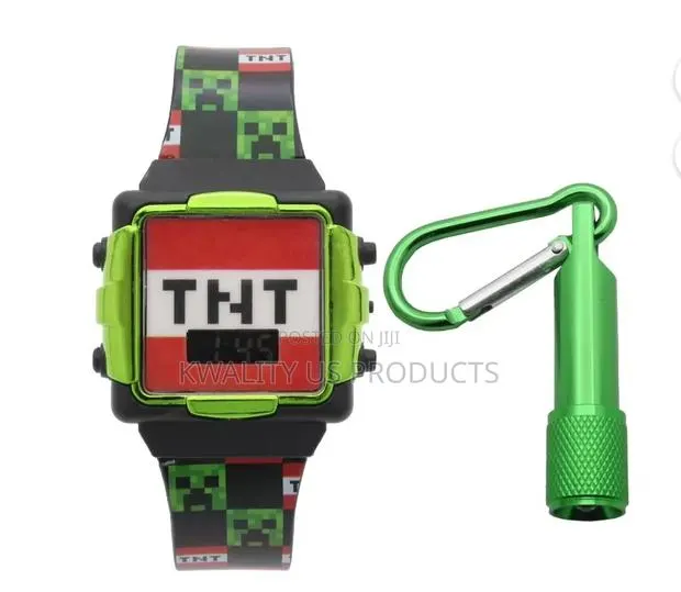 Minecraft Kids Unisex Digital Flashing Watch and Flashlight Set · Photo 1