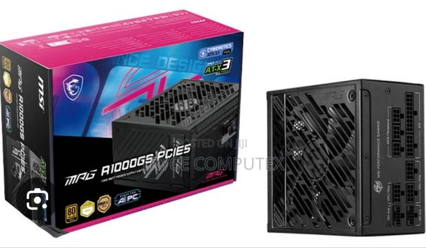 Msi MPG A1000gs Modular Gaming 1000w Power Supply Dual 12v-2x6 Cables · Photo 1