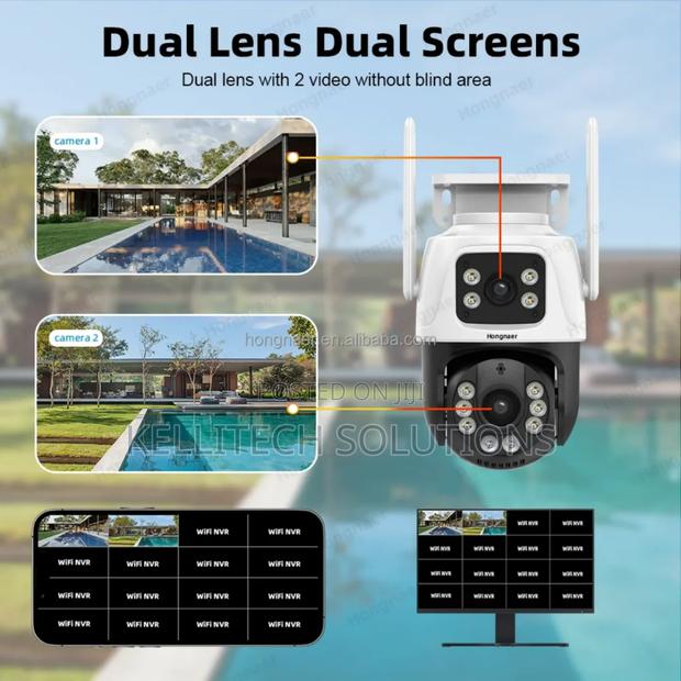 Smart Wifi Dual Double Lens CCTV Cameras · Photo 1